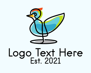 Aviary - Colorful Wild Duck logo design