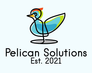 Pelican - Colorful Wild Duck logo design