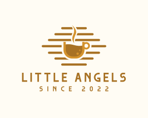 Caffeine - Brown Hot Cafe logo design