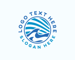 Ocean - Surfing Ocean Wave logo design