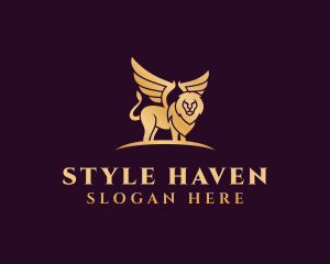 Stylist - Mythical Griffin Lion logo design