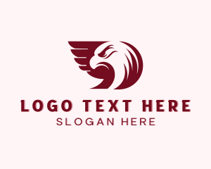 Aviation - Eagle Wings Letter D logo design