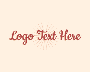 Warm - Vacation Sunray Cursive logo design