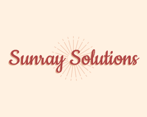 Sunray - Vacation Sunray Cursive logo design