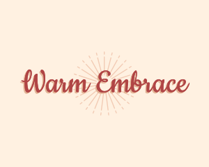 Vacation Sunray Cursive logo design