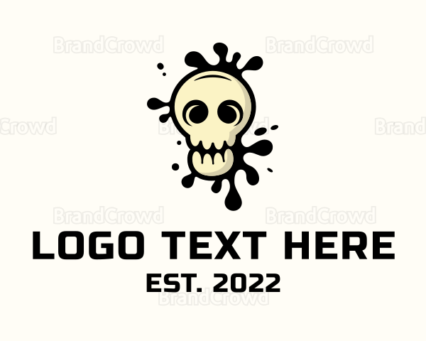 Skull Graffiti Mural Logo