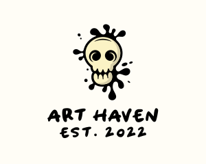 Skull Graffiti Mural logo design