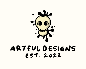 Skull Graffiti Mural logo design