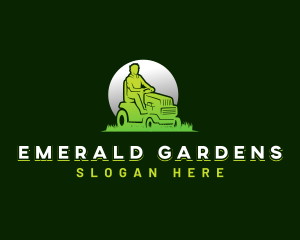 Lawn Mower Gardener Maintenance logo design