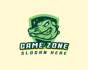 Crocodile Alligator Gaming logo design