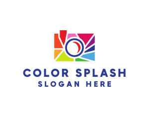 Colorful Camera Shutter logo design