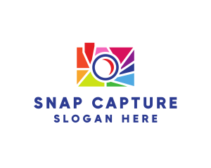 Capture - Colorful Camera Shutter logo design