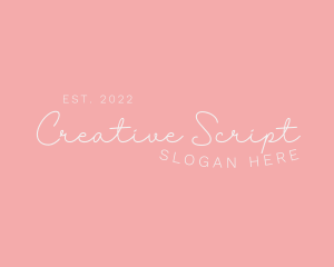 Feminine Script Business logo design