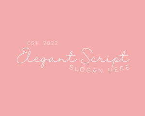 Feminine Script Business logo design