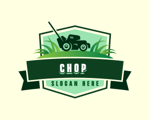 Lawn Grass Cutting Logo