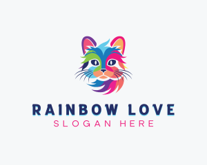 LGBTQIA Cat Pride logo design