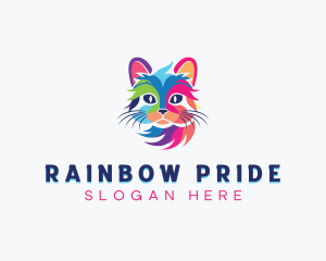 LGBTQIA Cat Pride logo design