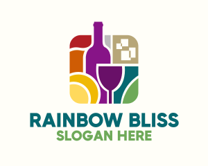 Lgbtq - Wine Distillery Mosaic logo design