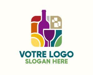 Distillery - Wine Distillery Mosaic logo design