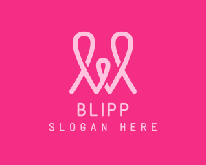 Pink Loop Letter W Logo