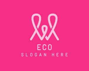 Beauty Shop - Pink Loop Letter W logo design