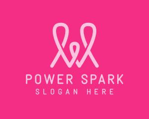 Fashion Brand - Pink Loop Letter W logo design