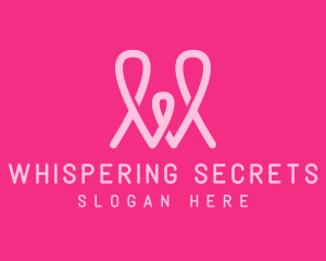 Pink Loop Letter W logo design