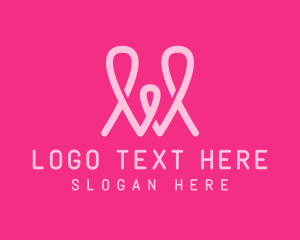 Pink Loop Letter W Logo