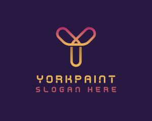 Digital Software Letter Y logo design