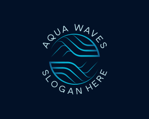 Water Wave Circuit logo design