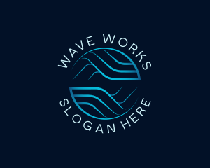 Water Wave Circuit logo design