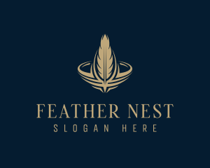 Publishing Feather Stationery logo design