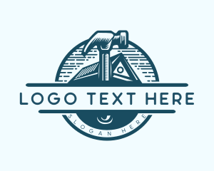 Utility - Roof Construction Hammer logo design