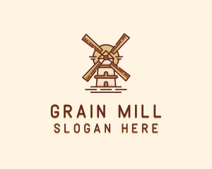 Windmill Flour Mill logo design