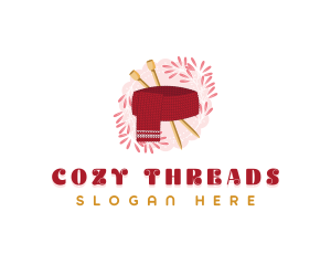 Cozy Knitted Scarf logo design