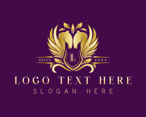 Polo - Elegant Horse Pegasus logo design