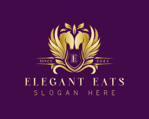 Elegant Horse Pegasus logo design