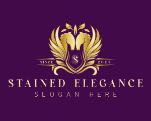 Elegant Horse Pegasus logo design