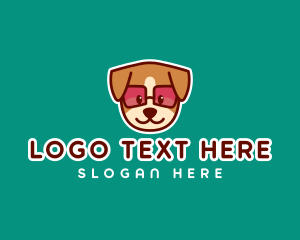 Eyeglasses - Cute Puppy Avatar logo design