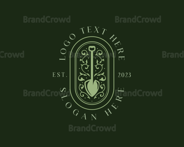 Landscaping Gardening Shovel Logo
