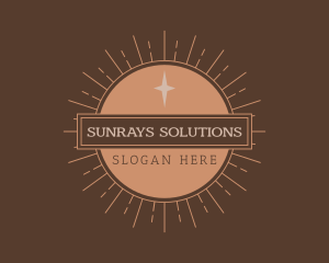 Sunray Circle Star logo design