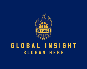 Flame - Basketball Sports League logo design