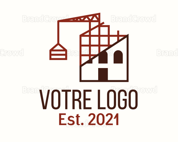 House Construction Line Art Logo