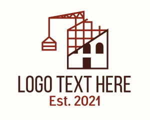 Tower - House Construction Line Art logo design