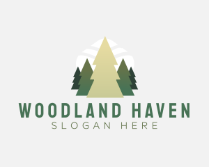 Woodland Tree Forest logo design