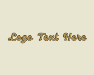 Retro - Script Business Brand logo design