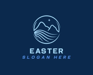 Tourism - Star Mountain Ocean logo design