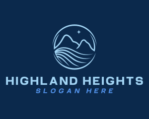 Highland - Star Mountain Ocean logo design