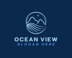 Star Mountain Ocean logo design