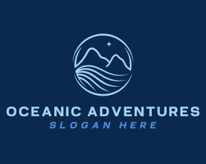 Star Mountain Ocean logo design